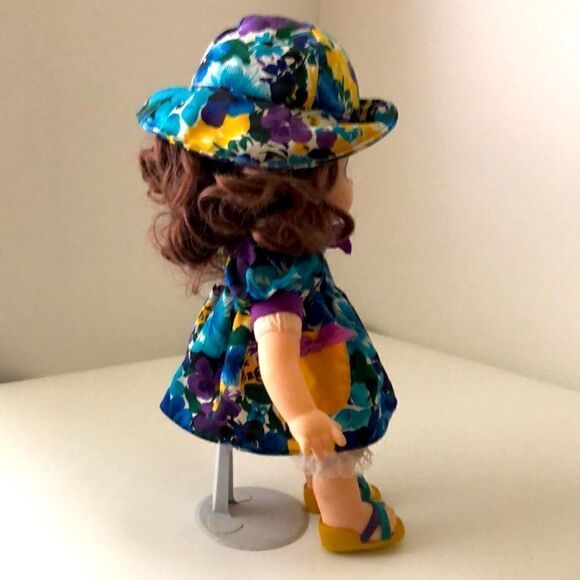 Pinterest Precious Moments Doll Vinyl Plush Frances #1442 Floral Spring Dress - Picture 2 of 5